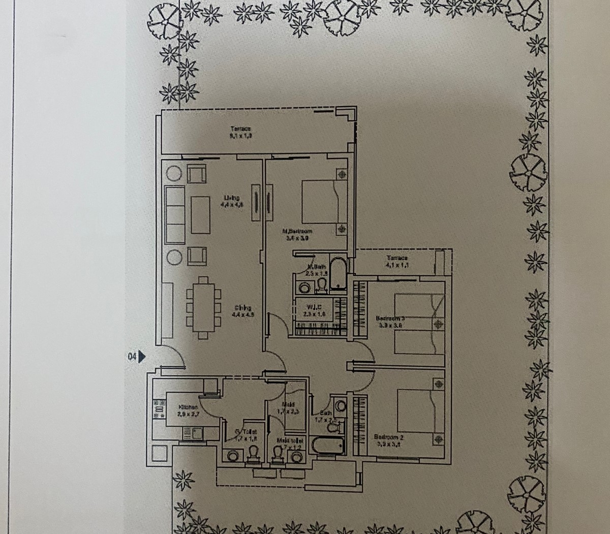Floor plan for apartment at DISTRICT 5