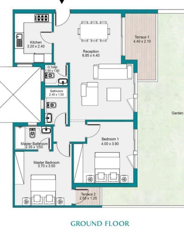 Floor plan for apartment at Rivers