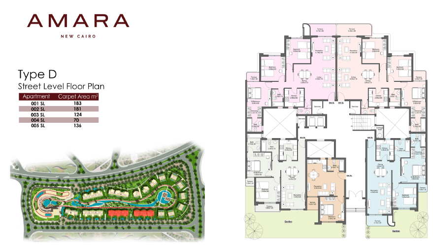 Floor plan for apartment at Amara