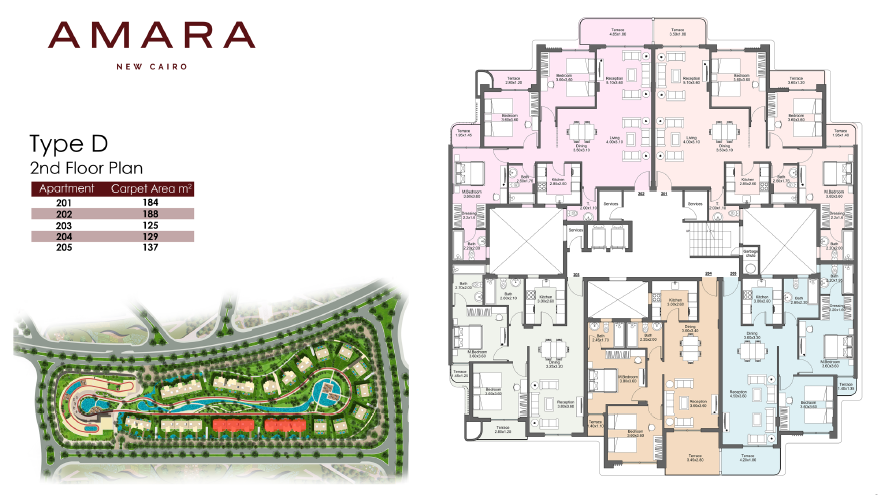 Floor plan for apartment at Amara
