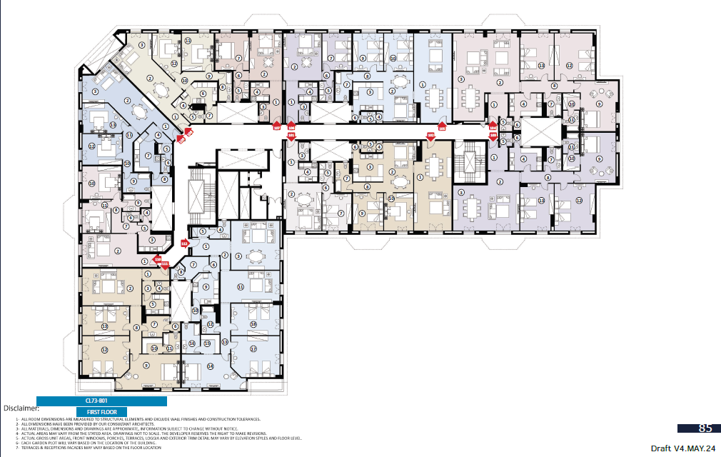 Floor plan for apartment at Mayadin R5