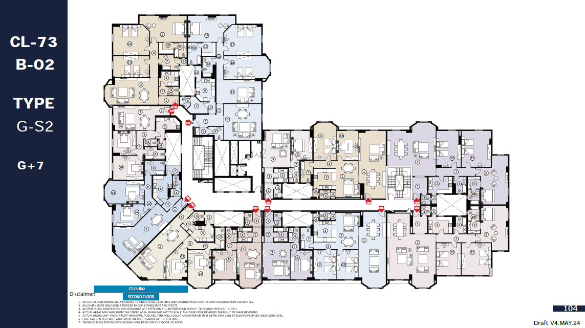 Floor plan for apartment at Mayadin R5