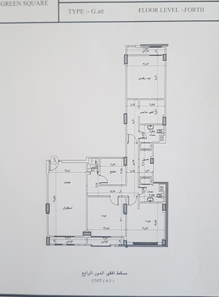 Floor plan for apartment at Green Square