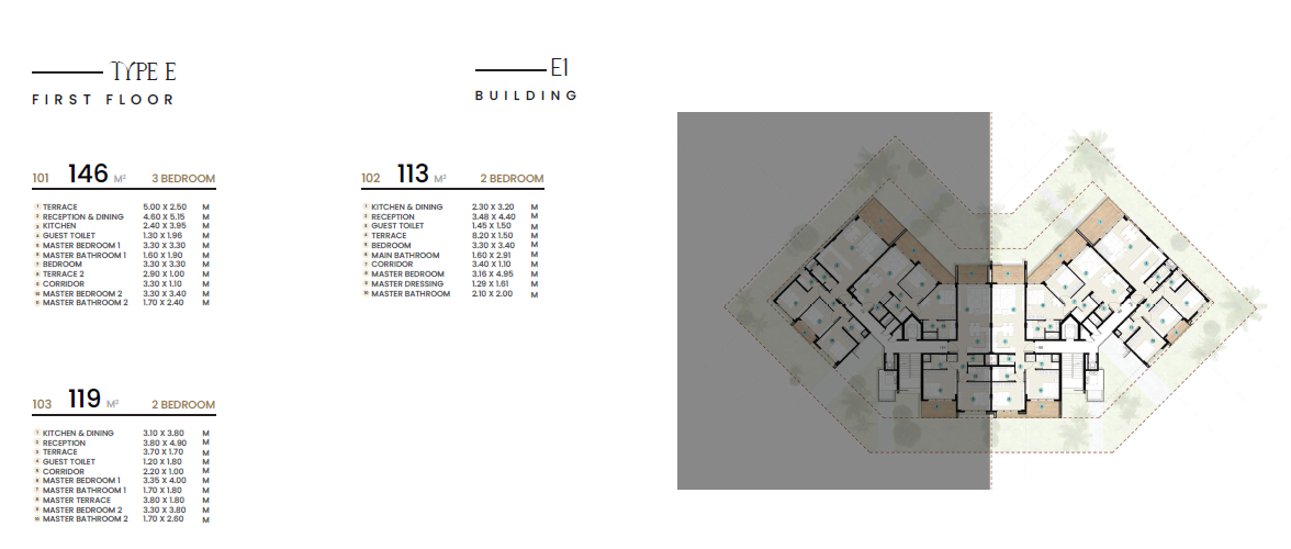 Floor plan for chalet at Azha North Coast