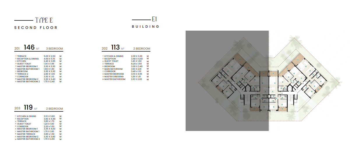 Floor plan for chalet at Azha North Coast