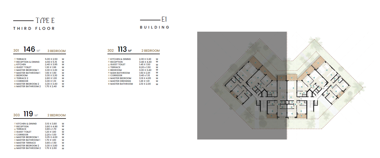 Floor plan for chalet at Azha North Coast