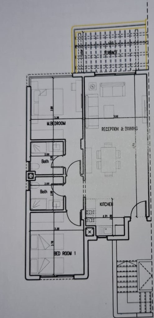 Floor plan for chalet at Hacienda West