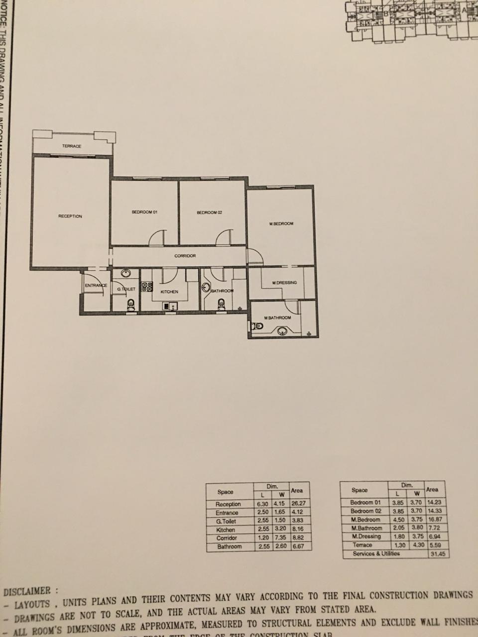 Floor plan for duplex at Mountain View ICity New Cairo