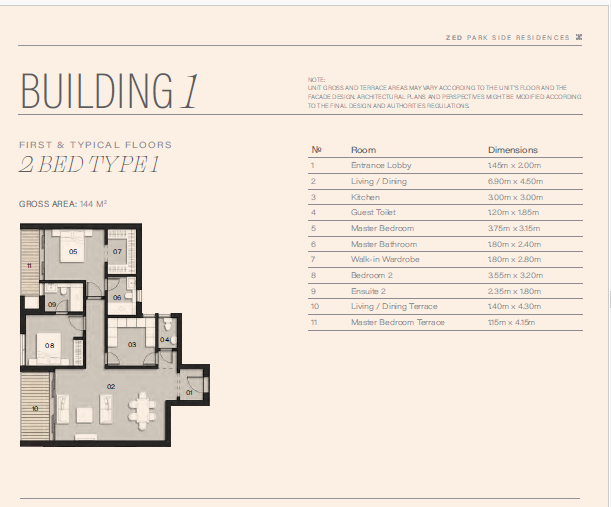 Floor plan for chalet at ZED