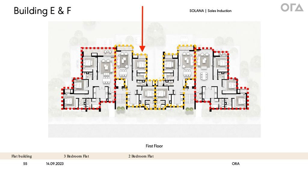 Floor plan for apartment at Solana