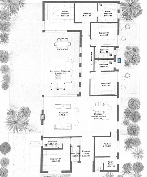 Floor plan for villa at Hills of One