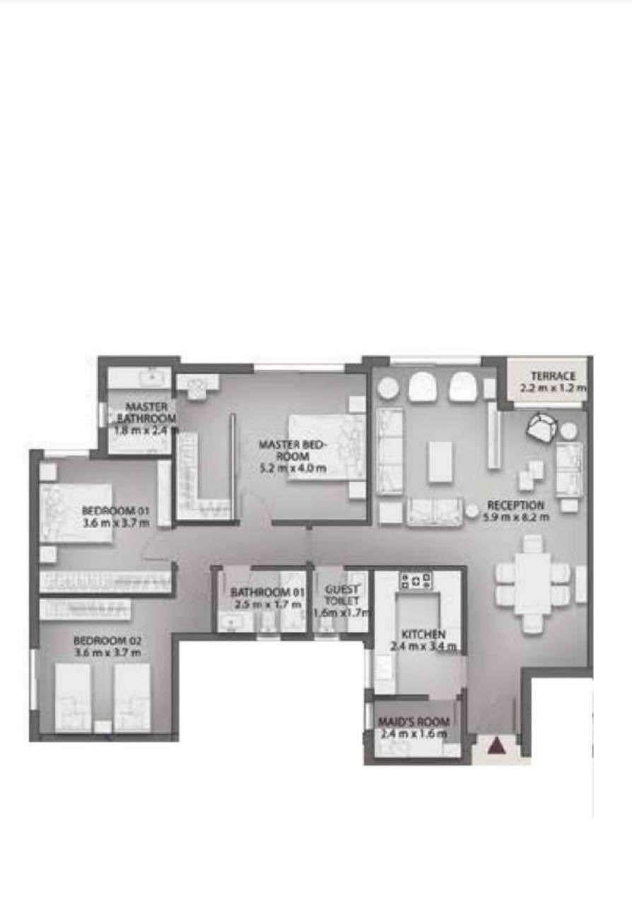 Floor plan for apartment at Creektown