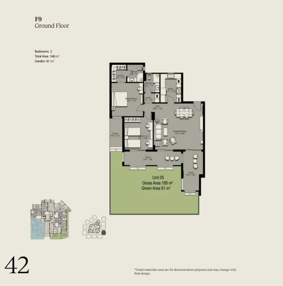 Floor plan for apartment at Ninety Avenue