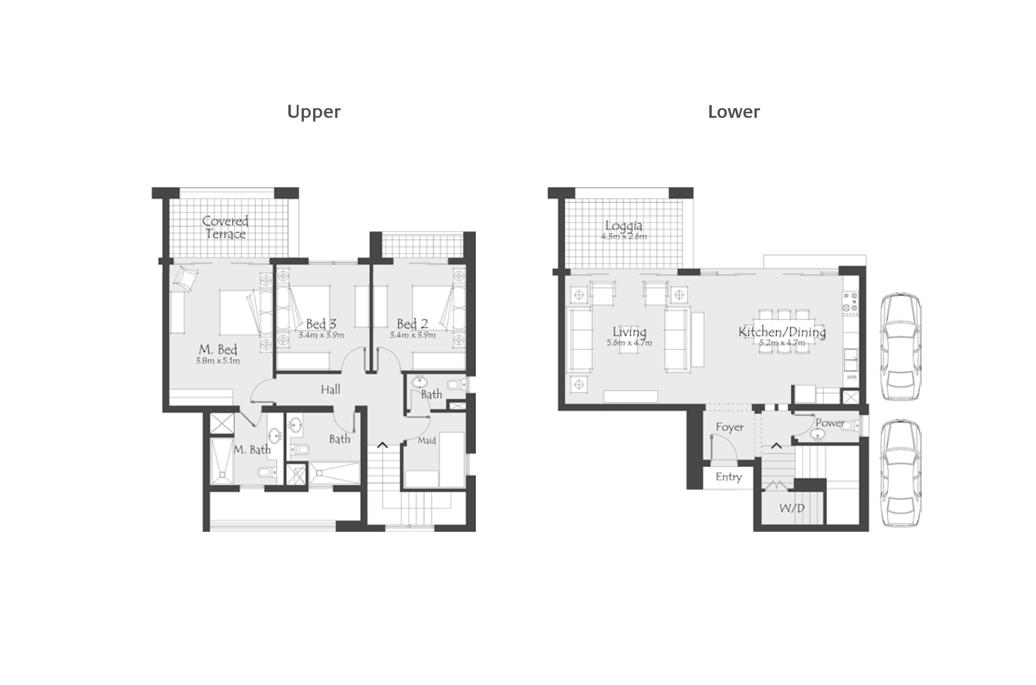 Floor plan for chalet at Marassi