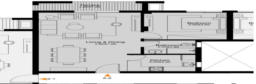 Floor plan for apartment at O West Orascom