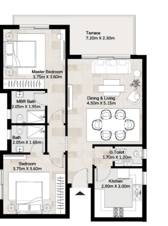 Floor plan for apartment at Hyde Park