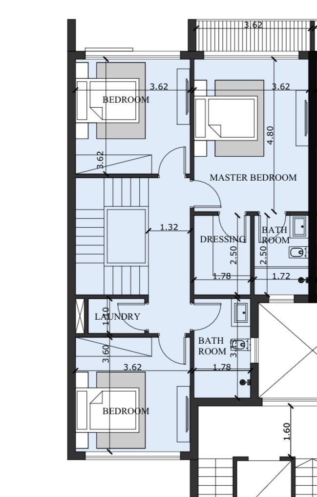 Floor plan for duplex at The Crest