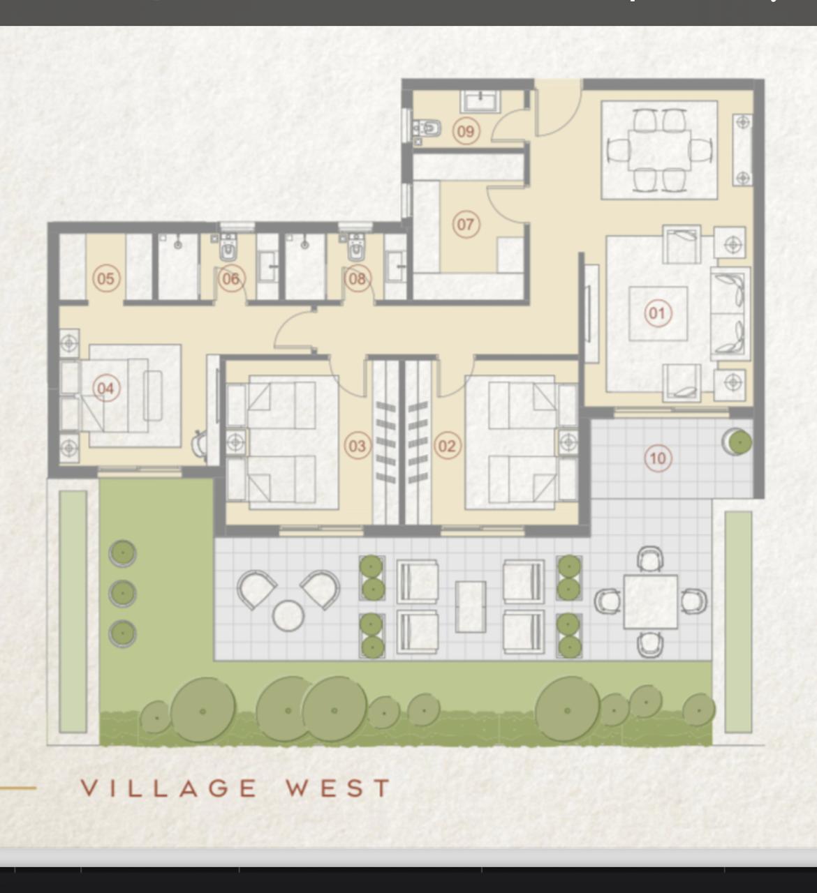 Floor plan for apartment at Village West