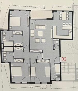 Floor plan for apartment at Badya
