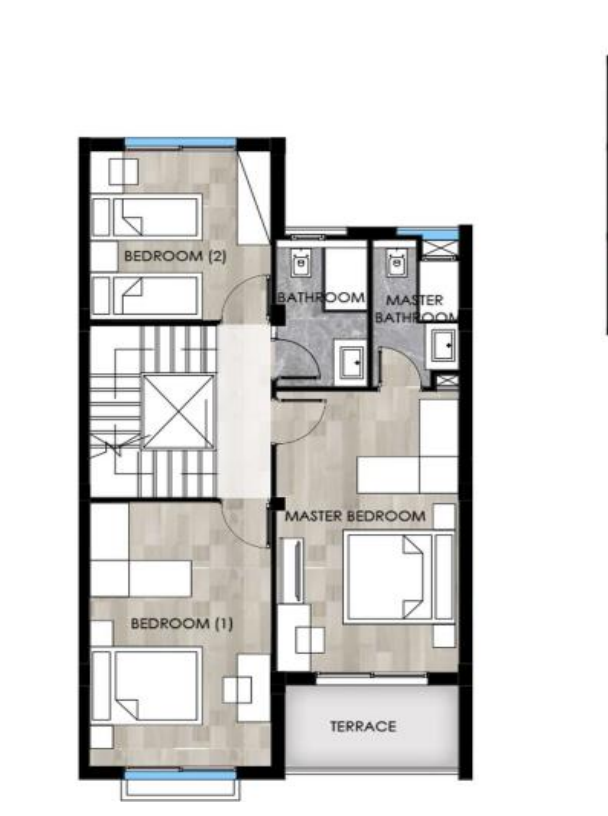 Floor plan for townhouse at Kayan