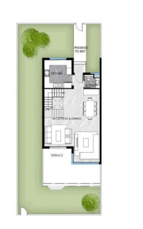 Floor plan for townhouse at Kayan
