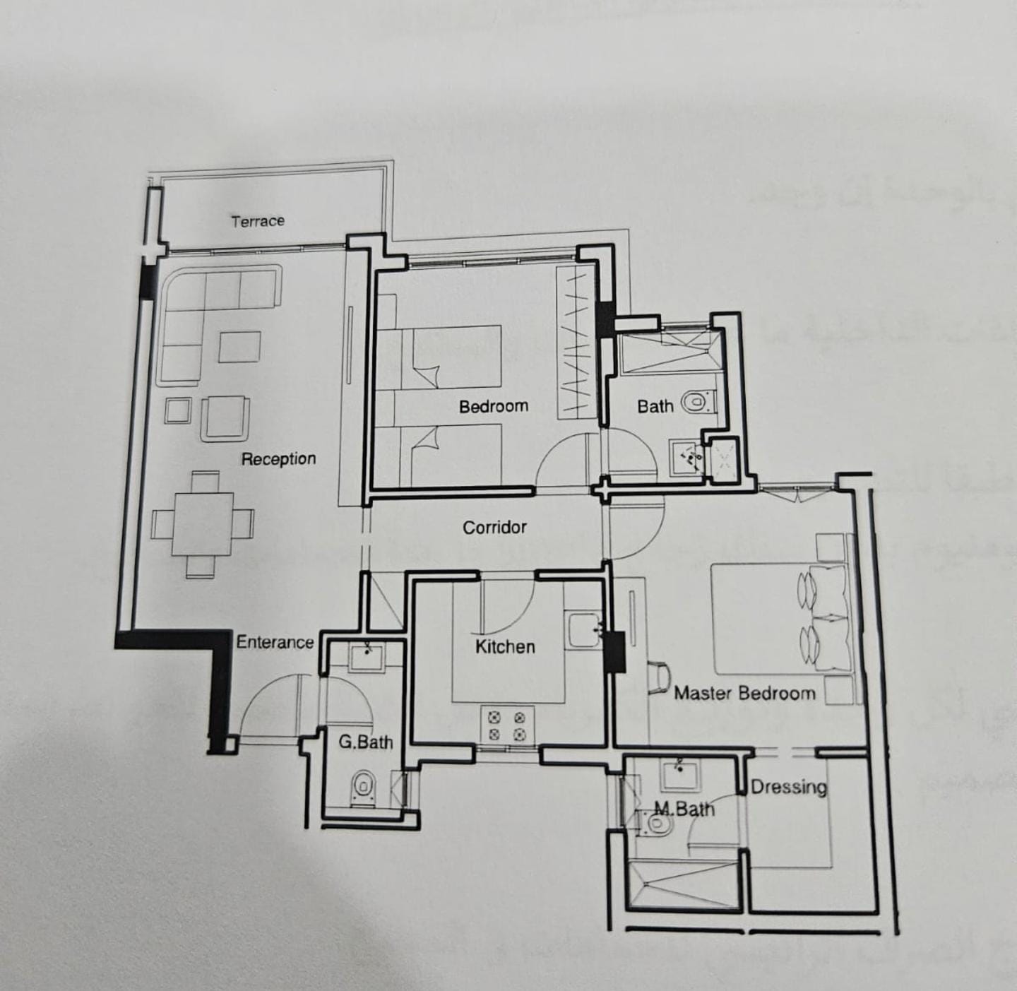 Floor plan for apartment at Bluetree