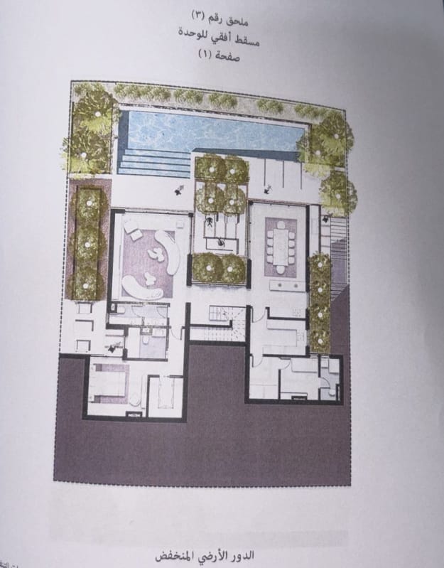 Floor plan for villa at Solana