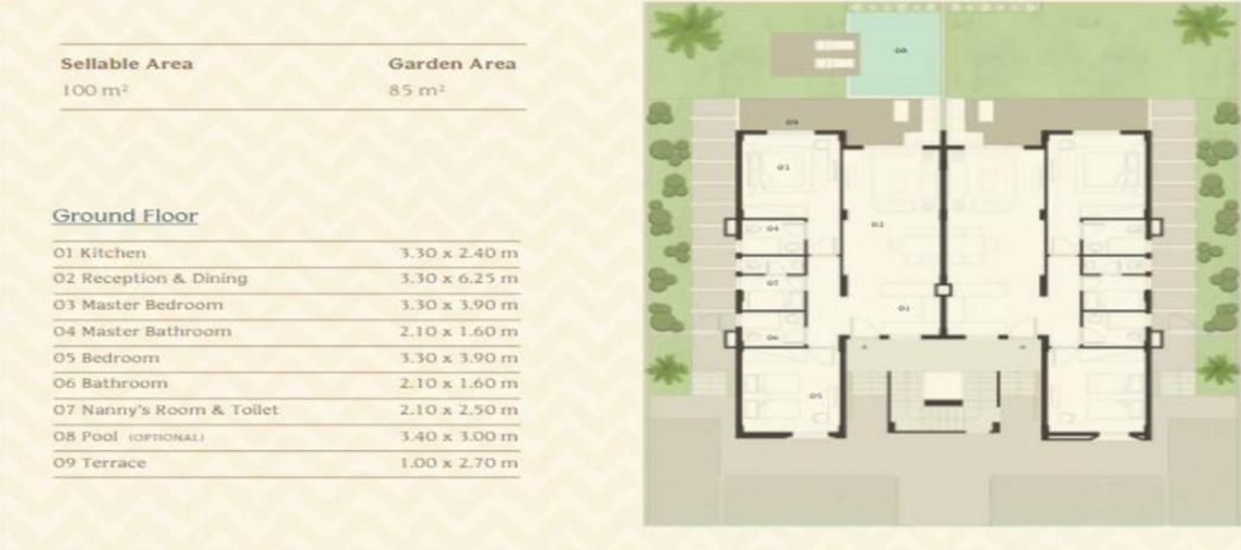 Floor plan for chalet at El Masyaf