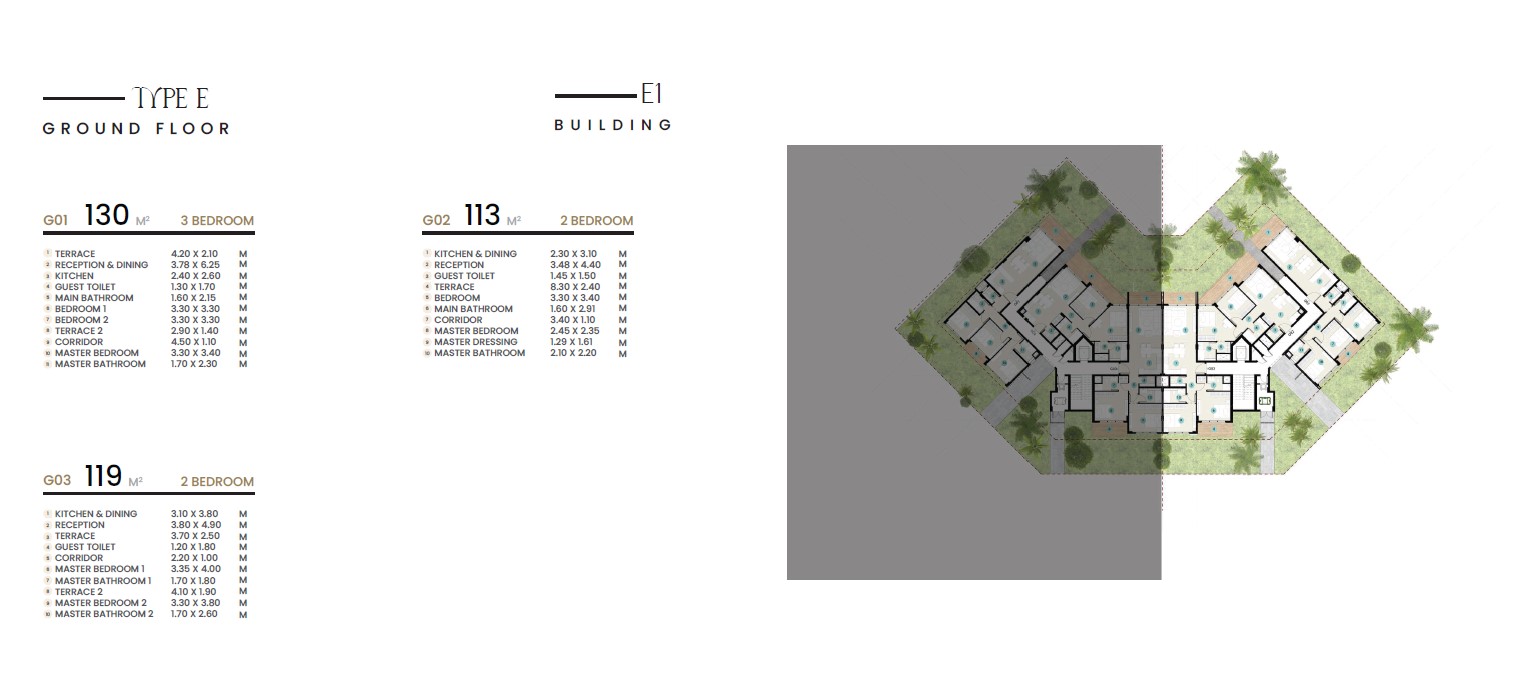 Floor plan for chalet at Azha North Coast