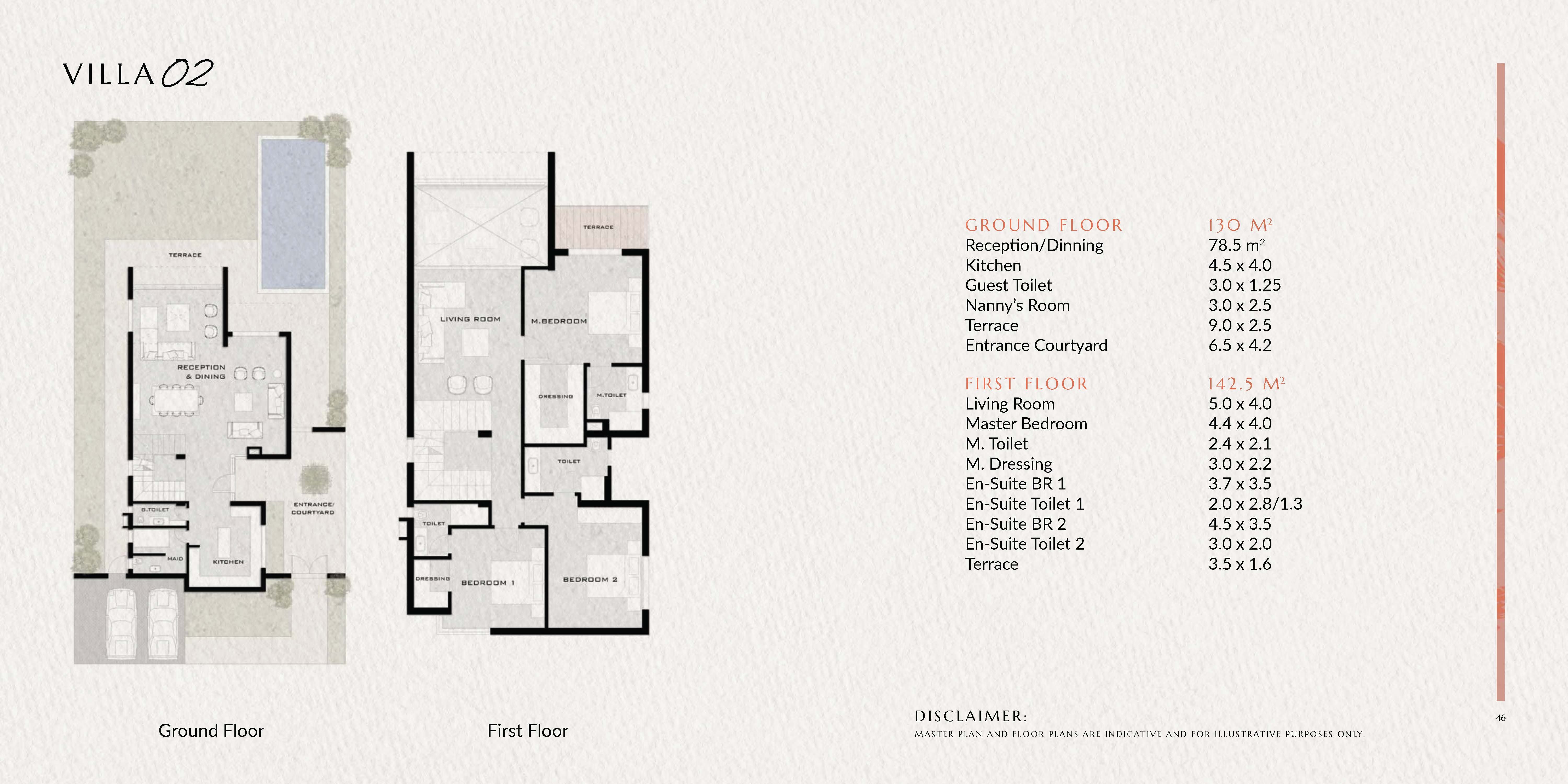 Floor plan for villa at Vaha