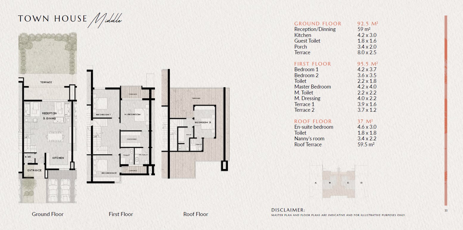 Floor plan for townhouse at Vaha