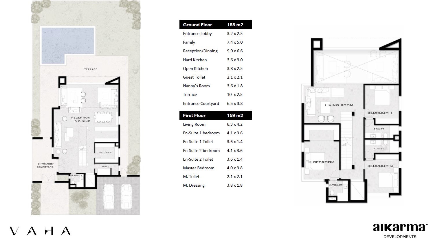 Floor plan for villa at Vaha