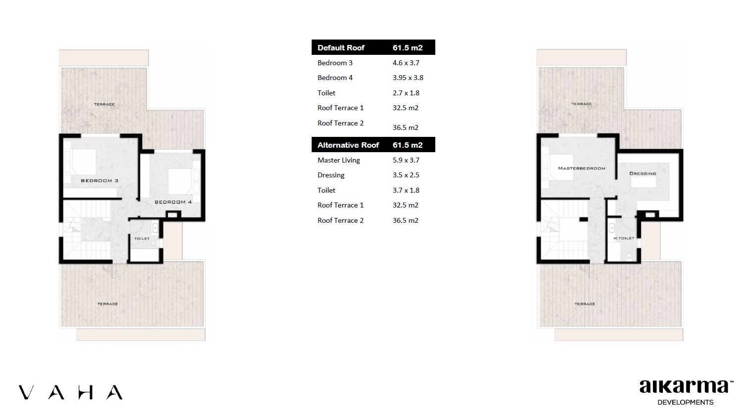 Floor plan for villa at Vaha
