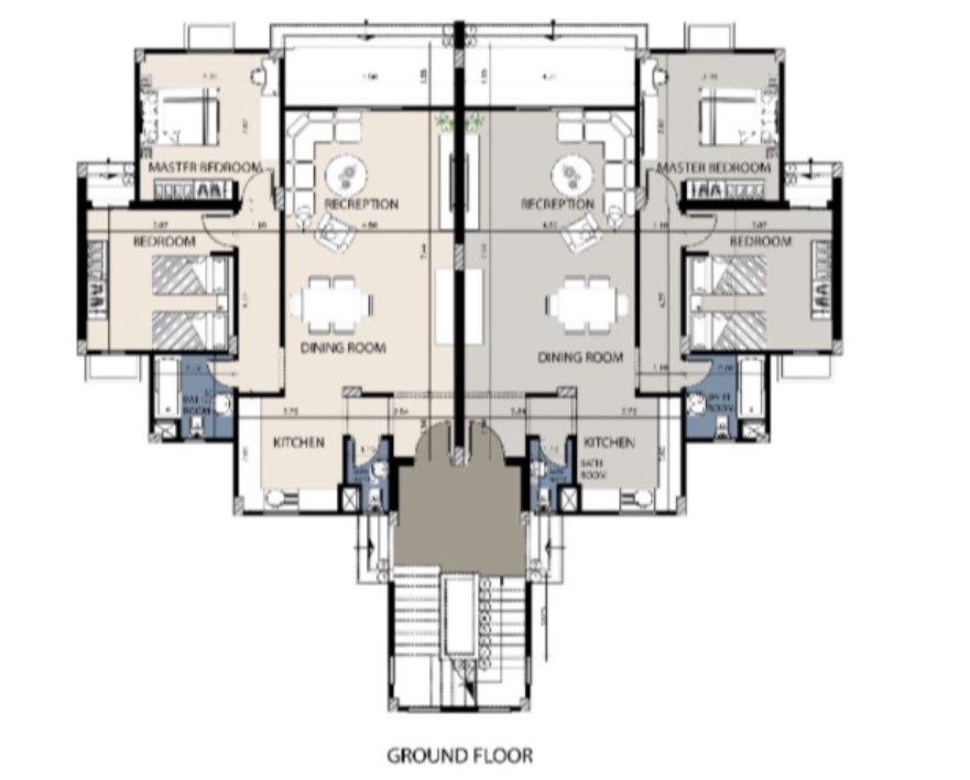 Floor plan for chalet at Bungalows