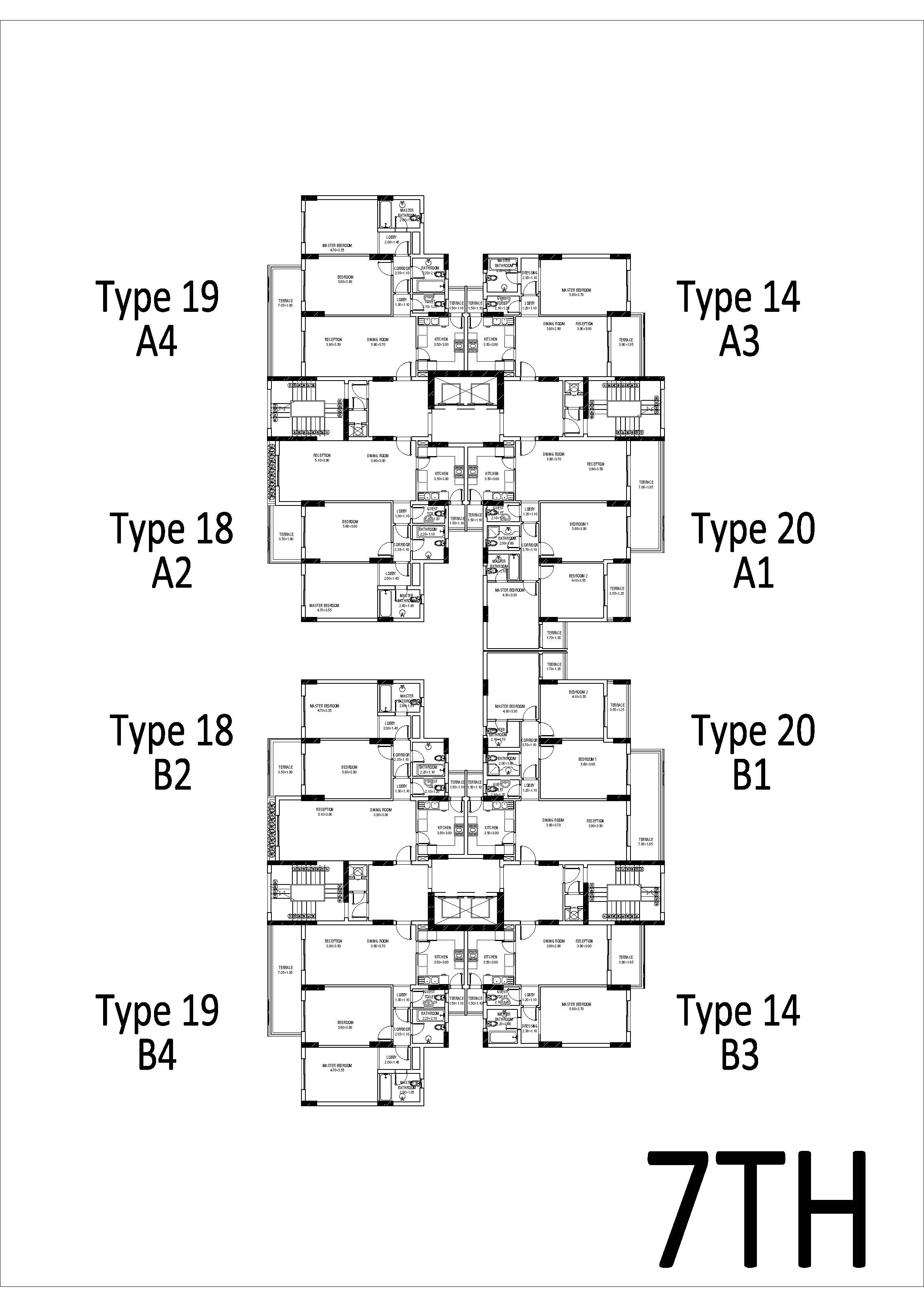 Floor plan for apartment at Downtown New Alamein