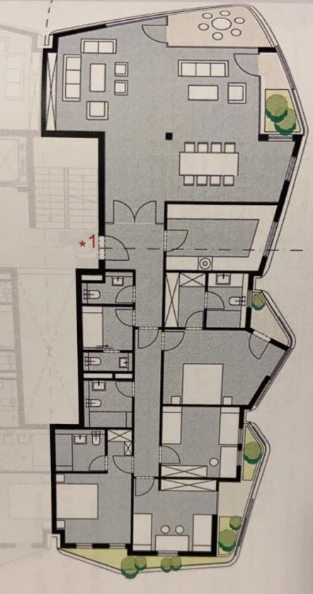 Floor plan for apartment at Badya