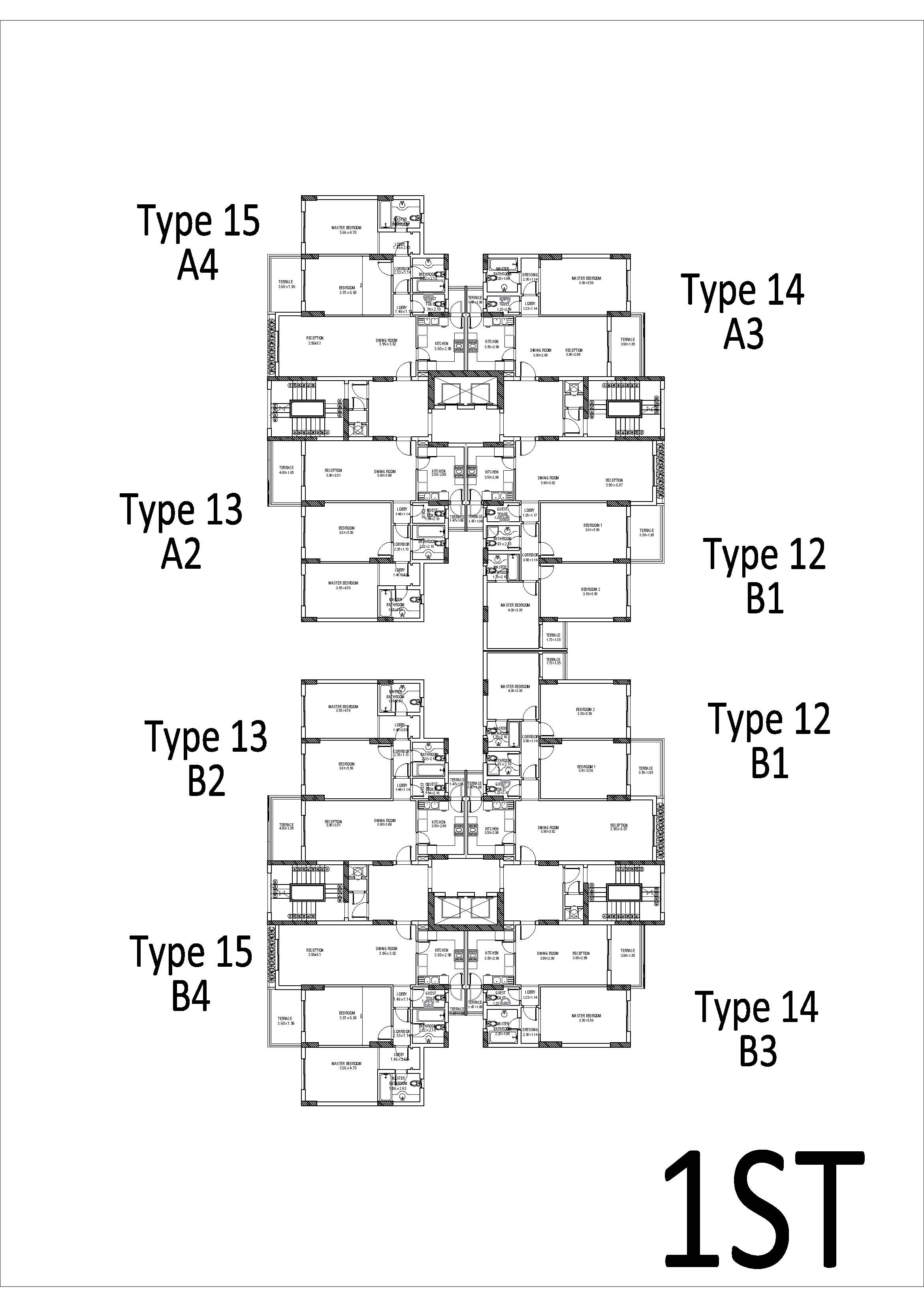Floor plan for apartment at Downtown New Alamein