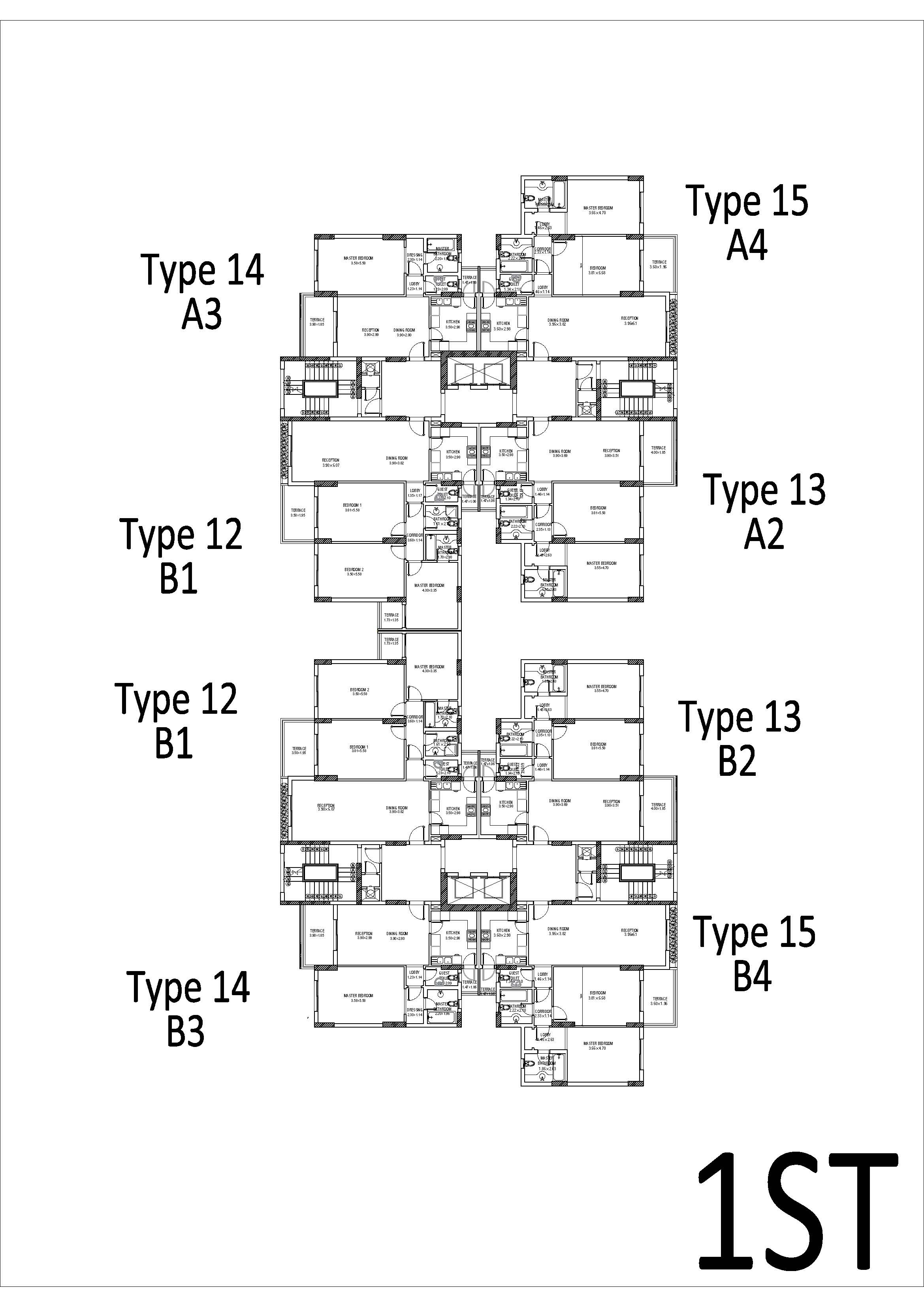 Floor plan for apartment at Downtown New Alamein