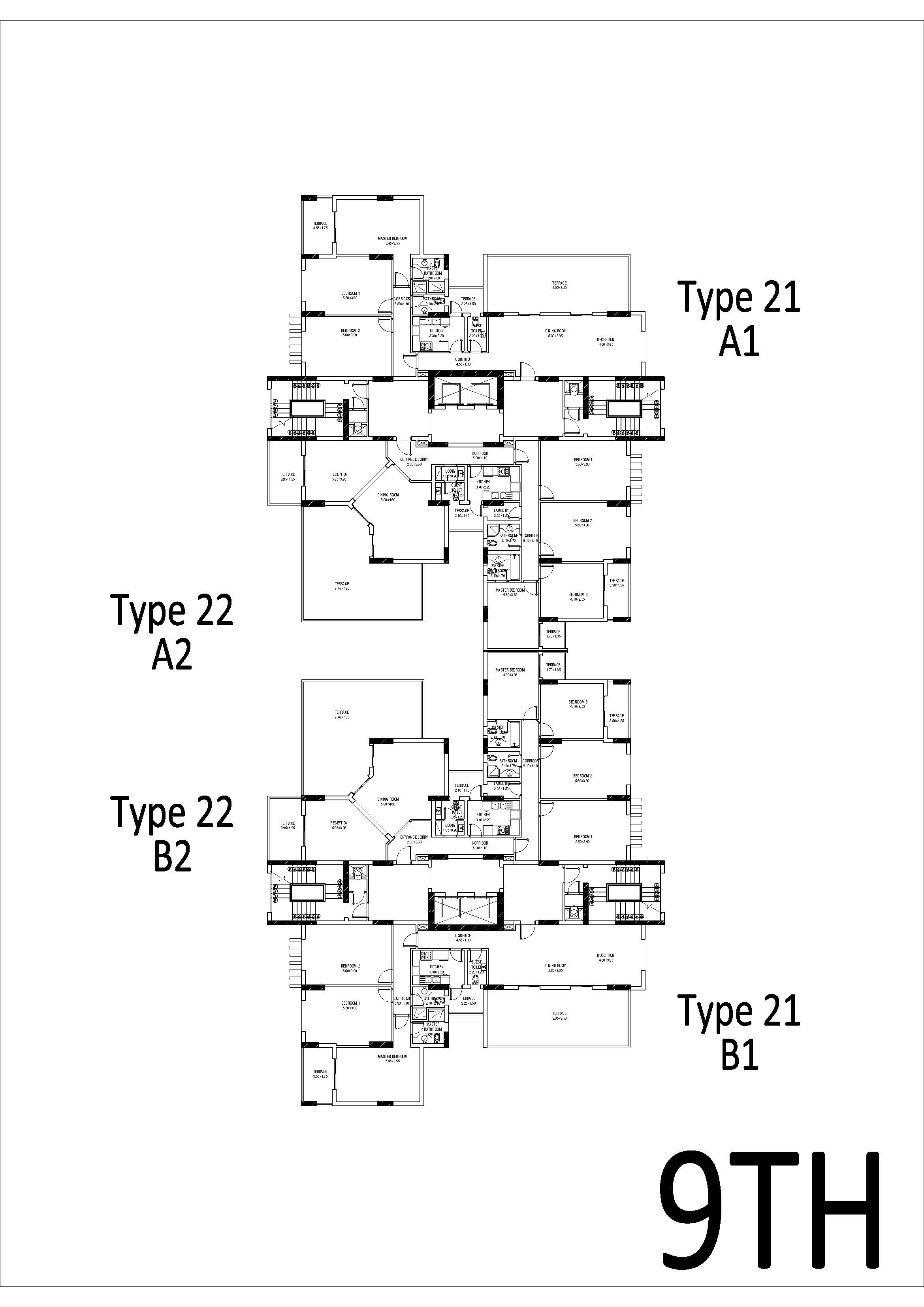 Floor plan for apartment at Downtown New Alamein