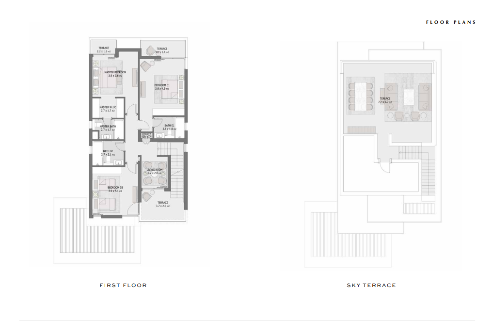 Floor plan for villa at Soul