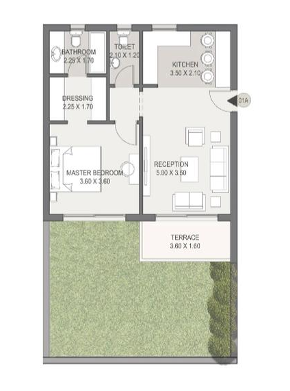Floor plan for apartment at Sarai