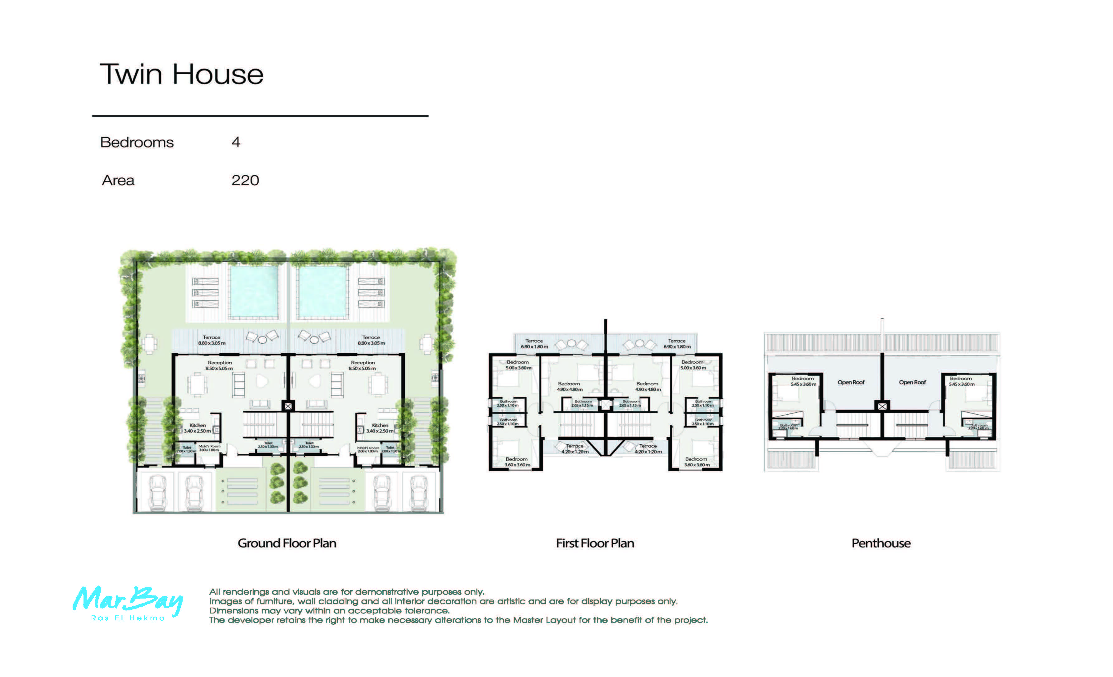 Floor plan for  at Mar Bay - Ras El Hekma
