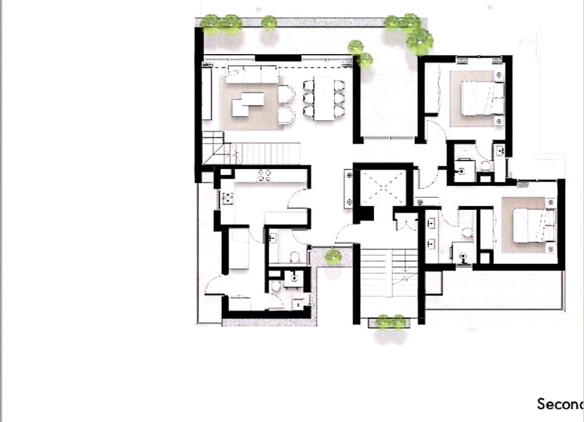 Floor plan for penthouse at Solana
