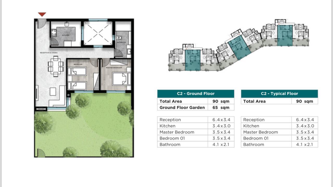 Floor plan for apartment at Kayan