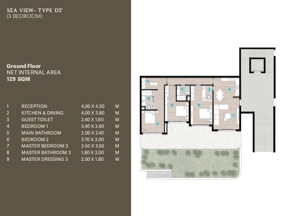 Floor plan for chalet at Azha North Coast