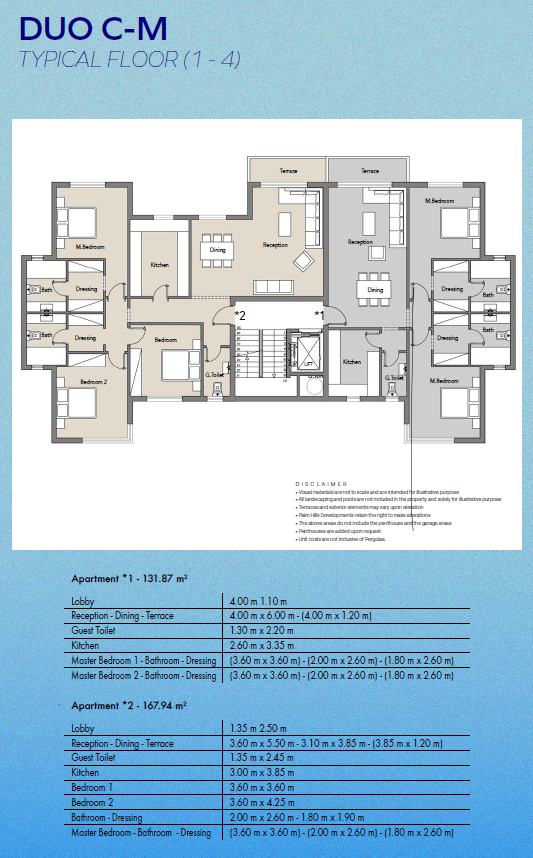 Floor plan for apartment at Badya