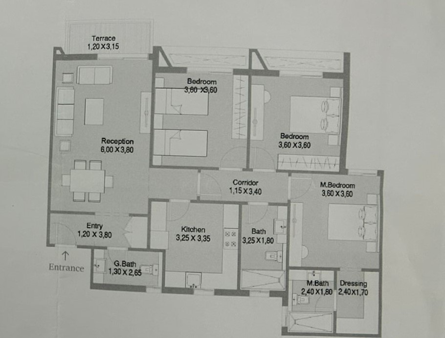 Floor plan for apartment at Terrace
