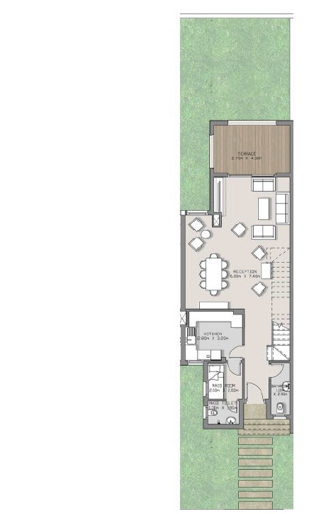 Floor plan for townhouse at Hyde Park