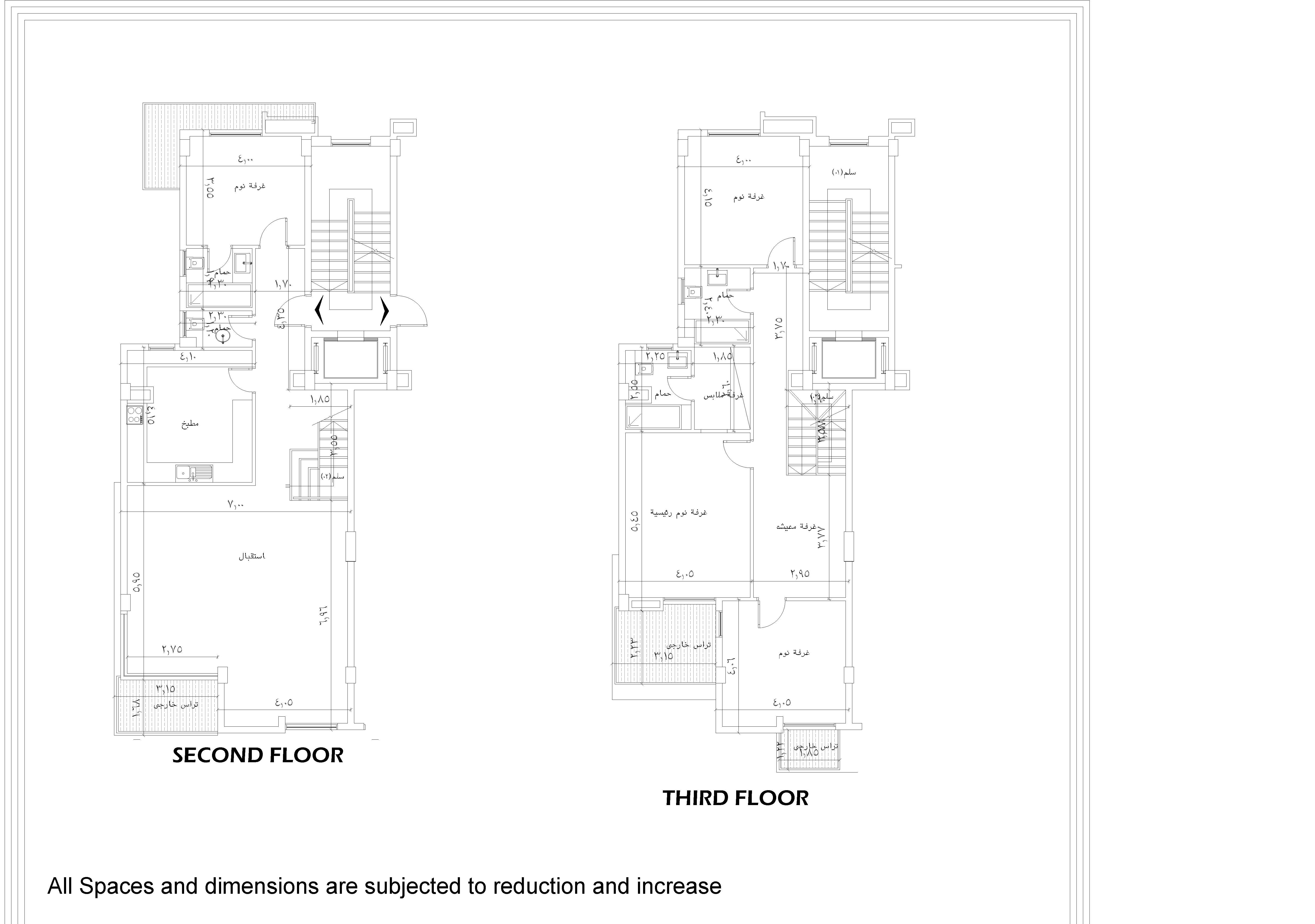 Floor plan for duplex at Sun Capital