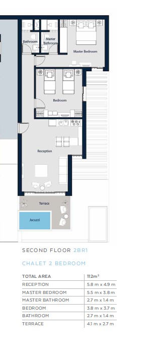Floor plan for chalet at Il Monte Galala